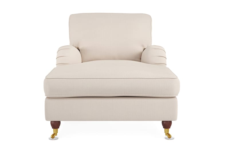 Howard Lyx klassinen divaaninojatuoli pyörillä kangasta - Beige - Huonekalut - Tuoli & nojatuoli - Nojatuoli & lepotuoli