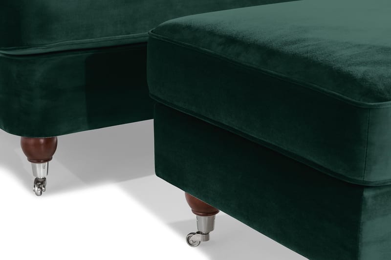 Nojatuoli jalkarahilla New Castle - Tummanvihreä - Huonekalut - Tuoli & nojatuoli - Nojatuoli & lepotuoli - Howard-nojatuolit