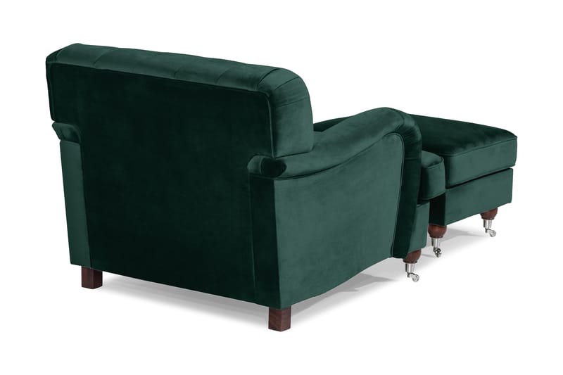 Nojatuoli jalkarahilla New Castle - Tummanvihreä - Huonekalut - Tuoli & nojatuoli - Nojatuoli & lepotuoli - Howard-nojatuolit