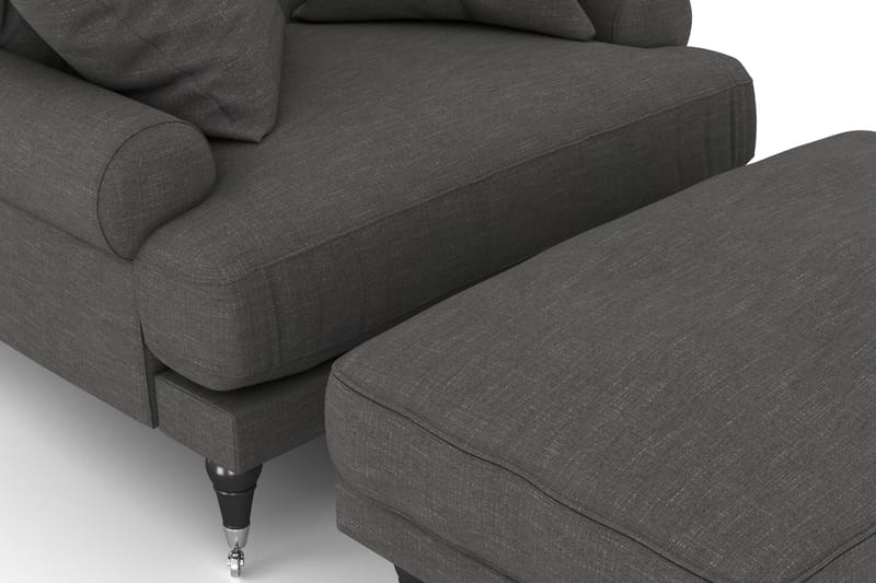 Nojatuoli jalkarahilla Webber - Tummanharmaa Kromi - Huonekalut - Tuoli & nojatuoli - Nojatuoli & lepotuoli - Howard-nojatuolit