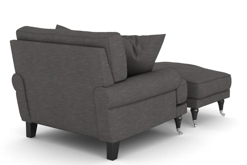 Nojatuoli jalkarahilla Webber - Tummanharmaa Kromi - Huonekalut - Tuoli & nojatuoli - Nojatuoli & lepotuoli - Howard-nojatuolit