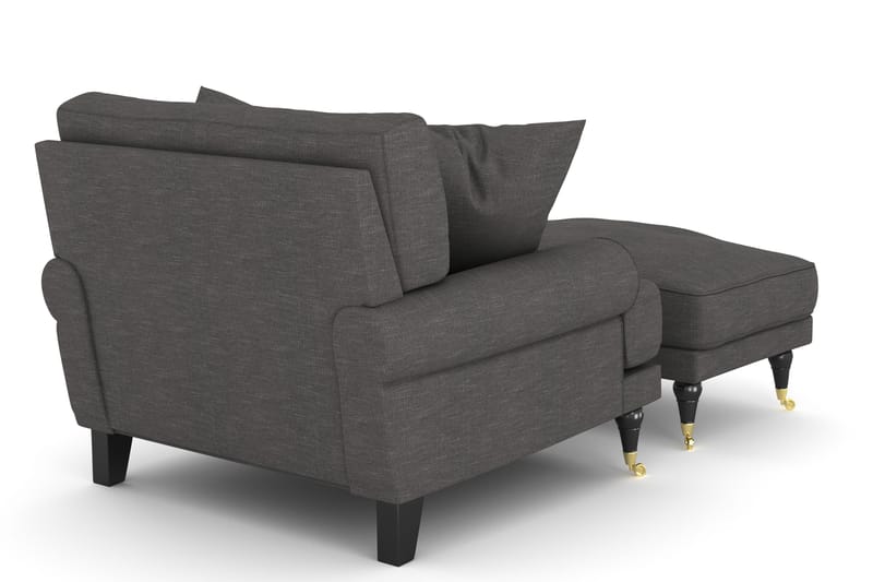 Nojatuoli jalkarahilla Webber - Tummanharmaa Messinki - Huonekalut - Tuoli & nojatuoli - Nojatuoli & lepotuoli - Howard-nojatuolit