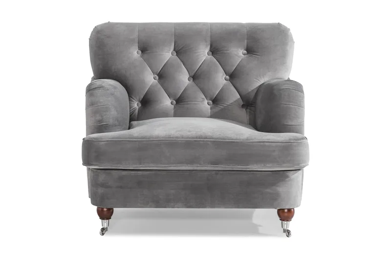 Nojatuoli New Castle - Hopeanharmaa - Huonekalut - Tuoli & nojatuoli - Nojatuoli & lepotuoli - Howard-nojatuolit