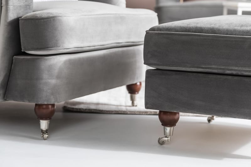 Nojatuoli New Castle - Hopeanharmaa - Huonekalut - Tuoli & nojatuoli - Nojatuoli & lepotuoli - Howard-nojatuolit