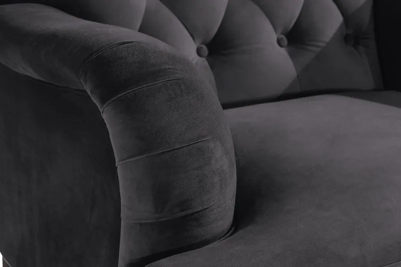 Nojatuoli New Castle Sametti - Tummanharmaa - Huonekalut - Tuoli & nojatuoli - Nojatuoli & lepotuoli - Howard-nojatuolit