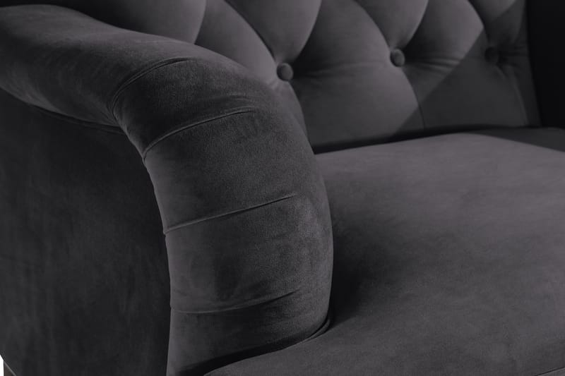 Nojatuoli New Castle Sametti - Tummanharmaa - Huonekalut - Tuoli & nojatuoli - Nojatuoli & lepotuoli - Howard-nojatuolit