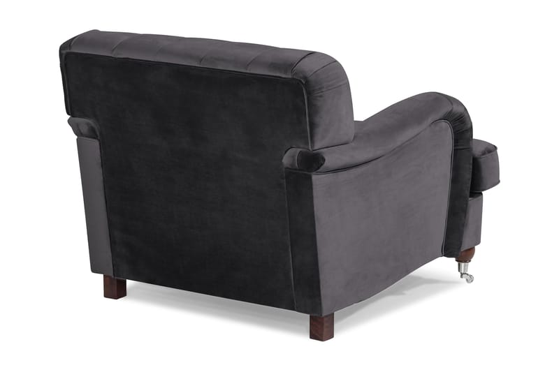 Nojatuoli New Castle Sametti - Tummanharmaa - Huonekalut - Tuoli & nojatuoli - Nojatuoli & lepotuoli - Howard-nojatuolit