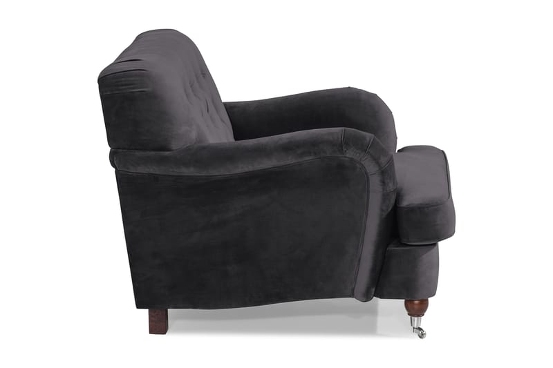 Nojatuoli New Castle Sametti - Tummanharmaa - Huonekalut - Tuoli & nojatuoli - Nojatuoli & lepotuoli - Howard-nojatuolit