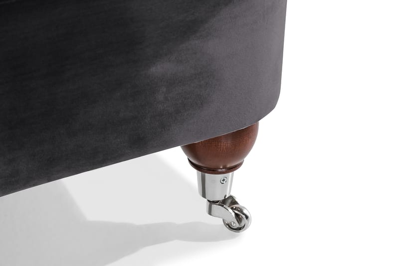 Nojatuoli New Castle Sametti - Tummanharmaa - Huonekalut - Tuoli & nojatuoli - Nojatuoli & lepotuoli - Howard-nojatuolit