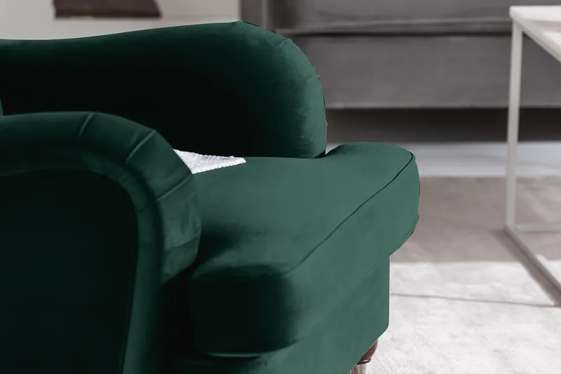 Nojatuoli New Castle Sametti - Tummanvihreä - Huonekalut - Tuoli & nojatuoli - Nojatuoli & lepotuoli - Howard-nojatuolit