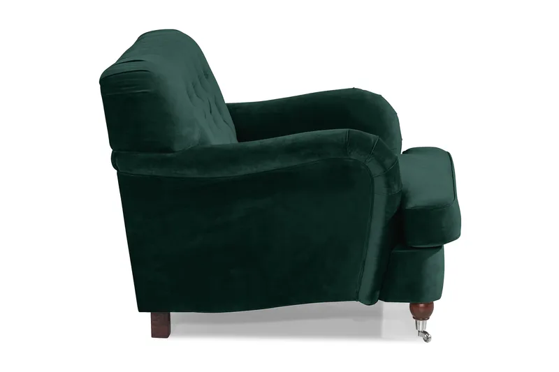 Nojatuoli New Castle Sametti - Tummanvihreä - Huonekalut - Tuoli & nojatuoli - Nojatuoli & lepotuoli - Howard-nojatuolit