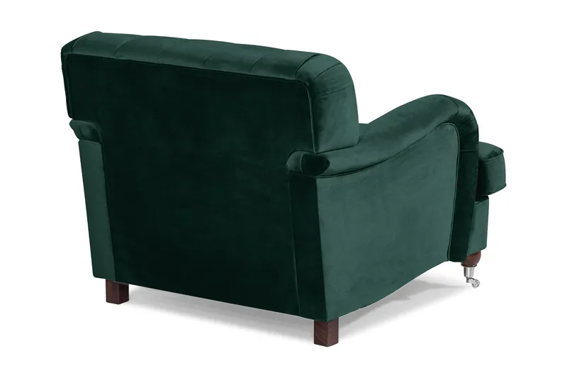 Nojatuoli New Castle Sametti - Tummanvihreä - Huonekalut - Tuoli & nojatuoli - Nojatuoli & lepotuoli - Howard-nojatuolit