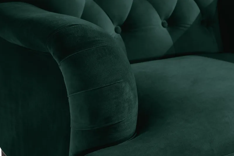 Nojatuoli New Castle Sametti - Tummanvihreä - Huonekalut - Tuoli & nojatuoli - Nojatuoli & lepotuoli - Howard-nojatuolit