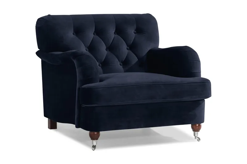 Nojatuoli New Castle Sametti, Yönsininen