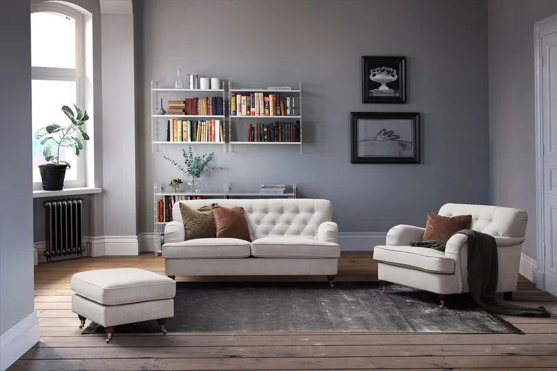 Nojatuoli New Castle - Pellavanbeige - Huonekalut - Tuoli & nojatuoli - Nojatuoli & lepotuoli - Howard-nojatuolit