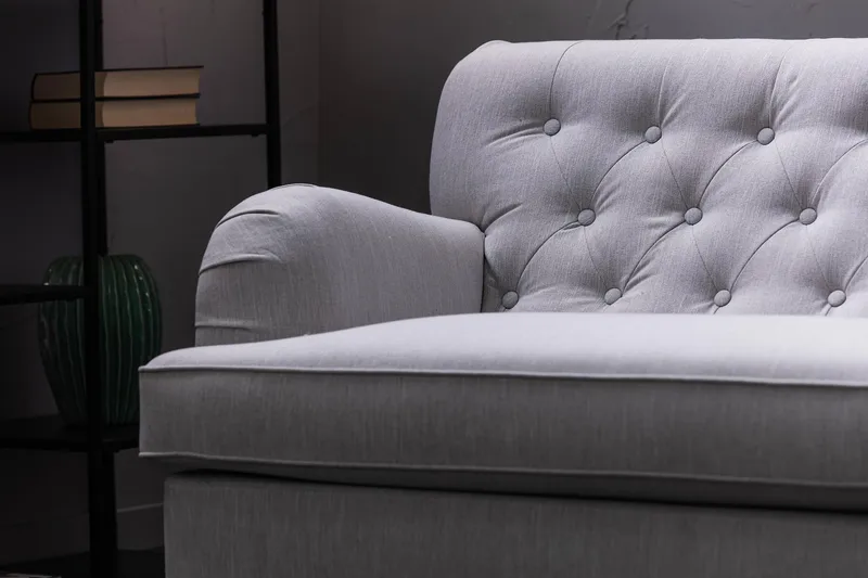 Nojatuoli New Castle - Pellavanharmaa - Huonekalut - Tuoli & nojatuoli - Nojatuoli & lepotuoli - Howard-nojatuolit