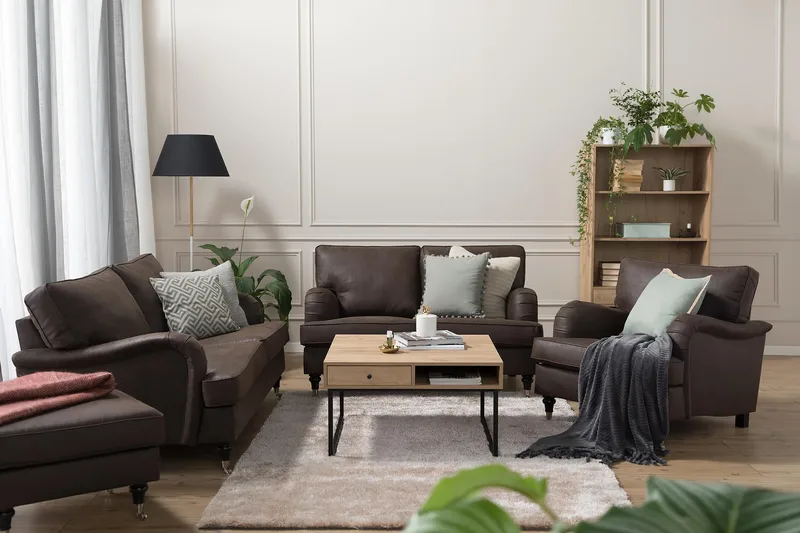 Nojatuoli Oxford Classic Keinonahka - Vintage Ruskea - Huonekalut - Tuoli & nojatuoli - Nojatuoli & lepotuoli - Howard-nojatuolit