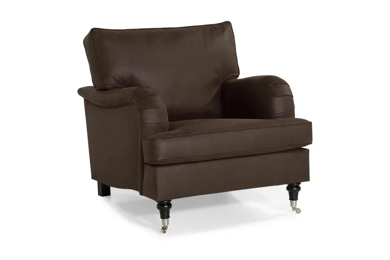 Nojatuoli Oxford Classic Keinonahka, Vintage Ruskea