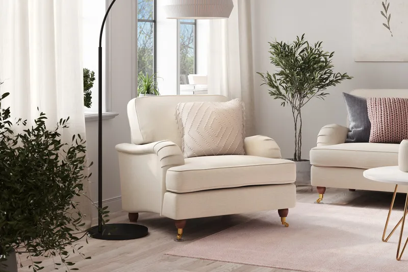 Nojatuoli Oxford Lyx - Beige - Huonekalut - Tuoli & nojatuoli - Nojatuoli & lepotuoli - Howard-nojatuolit