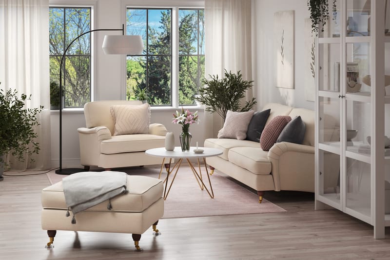 Nojatuoli Oxford Lyx - Beige - Huonekalut - Tuoli & nojatuoli - Nojatuoli & lepotuoli - Howard-nojatuolit