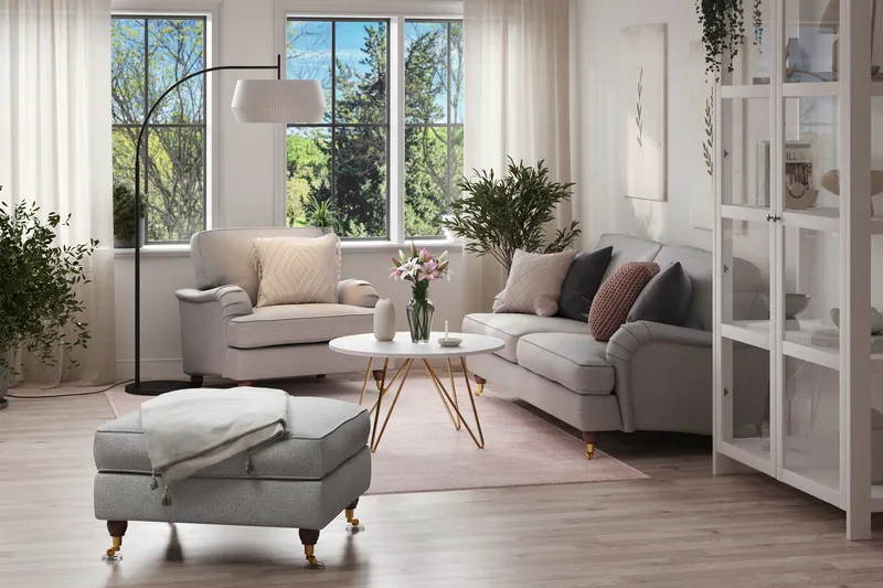 Nojatuoli Oxford Lyx - Harmaa - Huonekalut - Tuoli & nojatuoli - Nojatuoli & lepotuoli - Howard-nojatuolit