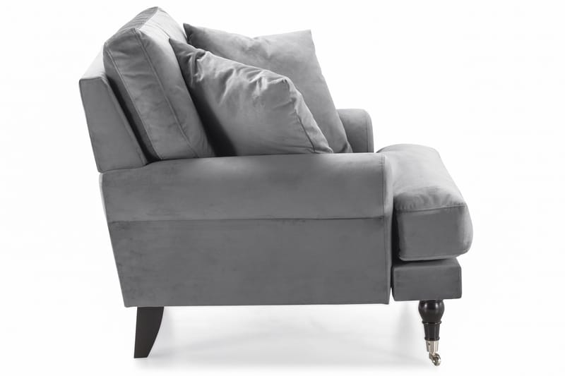 Nojatuoli Webber Sametti - Hopeanharmaa Kromi - Huonekalut - Tuoli & nojatuoli - Nojatuoli & lepotuoli - Howard-nojatuolit