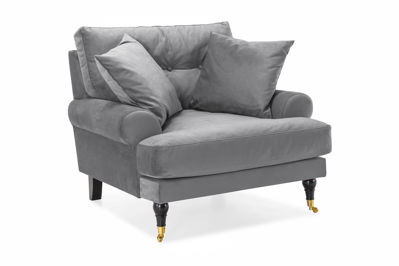 Nojatuoli Webber Sametti, Hopeanharmaa Messinki