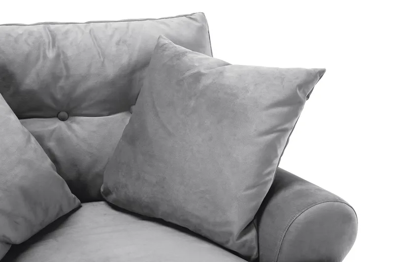 Nojatuoli Webber Sametti - Hopeanharmaa Messinki - Huonekalut - Tuoli & nojatuoli - Nojatuoli & lepotuoli - Howard-nojatuolit