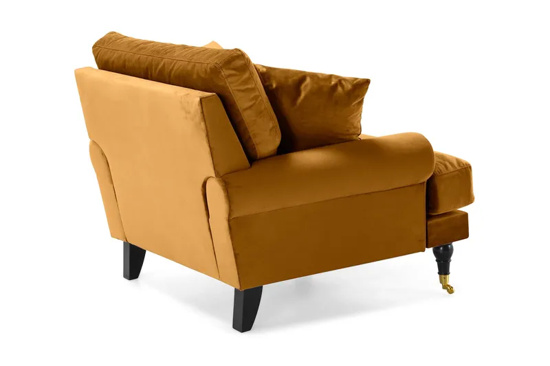 Nojatuoli Webber Sametti - Meripihka Messinki - Huonekalut - Tuoli & nojatuoli - Nojatuoli & lepotuoli - Howard-nojatuolit