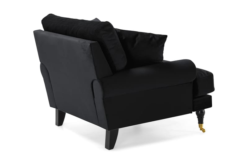 Nojatuoli Webber Sametti - Musta Messinki - Huonekalut - Tuoli & nojatuoli - Nojatuoli & lepotuoli - Howard-nojatuolit