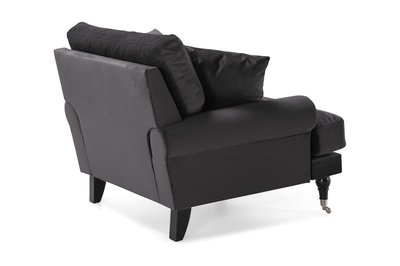 Nojatuoli Webber Sametti - Tummanharmaa Kromi - Huonekalut - Tuoli & nojatuoli - Nojatuoli & lepotuoli - Howard-nojatuolit