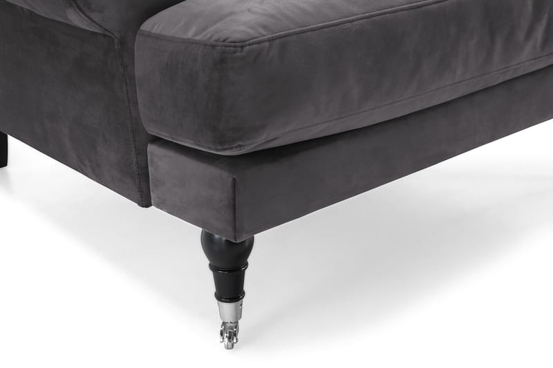 Nojatuoli Webber Sametti - Tummanharmaa Kromi - Huonekalut - Tuoli & nojatuoli - Nojatuoli & lepotuoli - Howard-nojatuolit