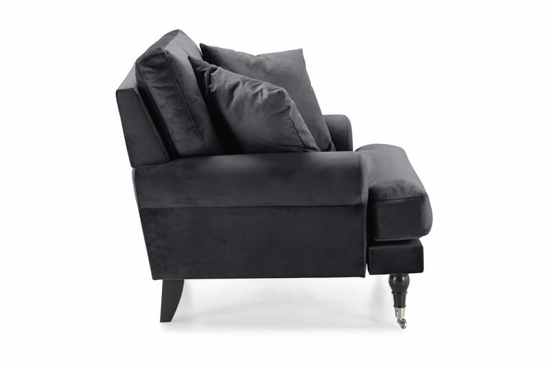 Nojatuoli Webber Sametti - Tummanharmaa Kromi - Huonekalut - Tuoli & nojatuoli - Nojatuoli & lepotuoli - Howard-nojatuolit