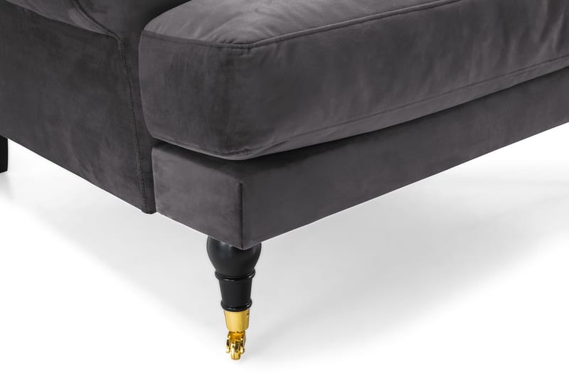 Nojatuoli Webber Sametti - Tummanharmaa Messinki - Huonekalut - Tuoli & nojatuoli - Nojatuoli & lepotuoli - Howard-nojatuolit