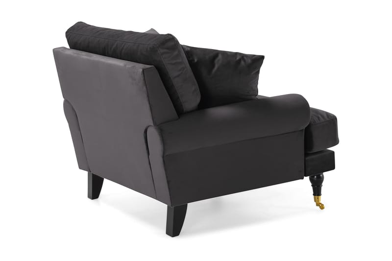 Nojatuoli Webber Sametti - Tummanharmaa Messinki - Huonekalut - Tuoli & nojatuoli - Nojatuoli & lepotuoli - Howard-nojatuolit