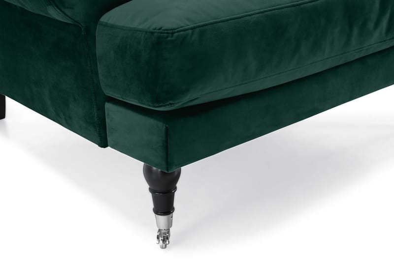 Nojatuoli Webber Sametti - Tummanvihreä Kromi - Huonekalut - Tuoli & nojatuoli - Nojatuoli & lepotuoli - Howard-nojatuolit