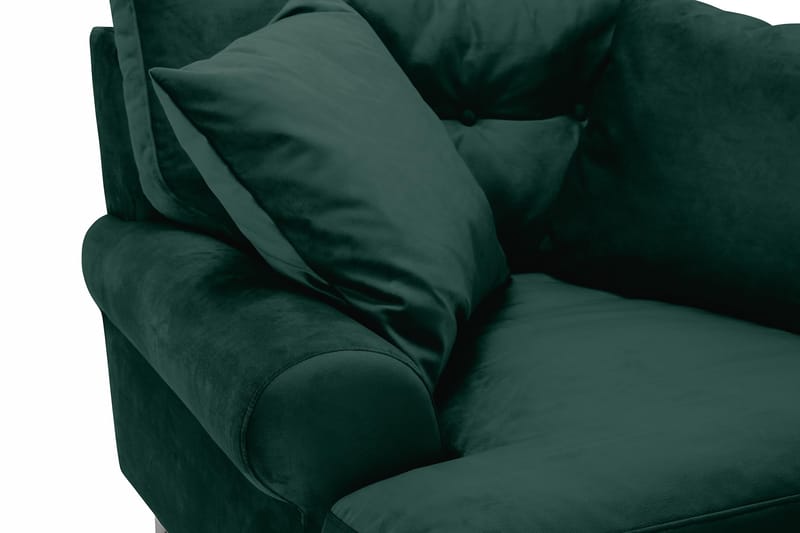 Nojatuoli Webber Sametti - Tummanvihreä Messinki - Huonekalut - Tuoli & nojatuoli - Nojatuoli & lepotuoli - Howard-nojatuolit