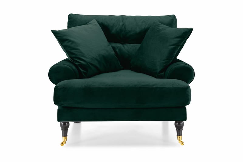 Nojatuoli Webber Sametti - Tummanvihreä Messinki - Huonekalut - Tuoli & nojatuoli - Nojatuoli & lepotuoli - Howard-nojatuolit