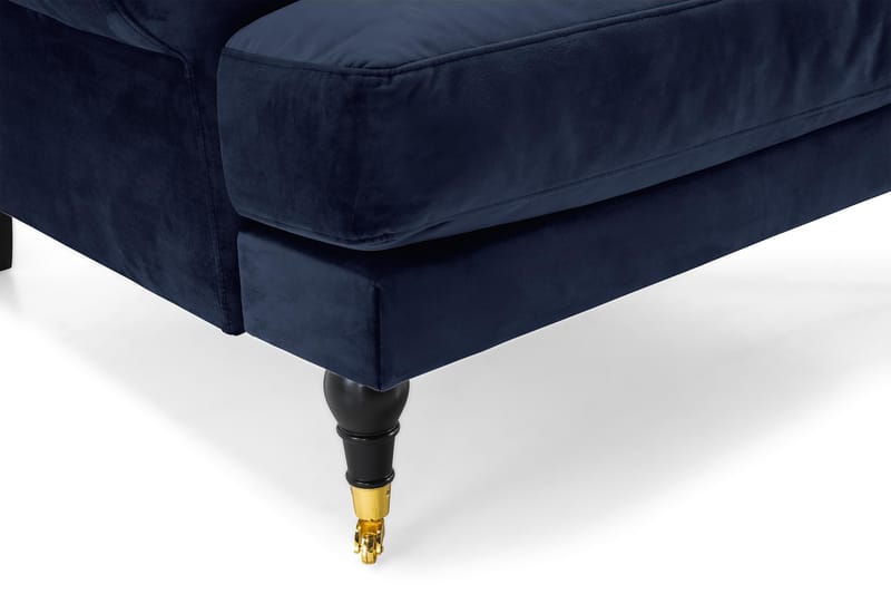 Nojatuoli Webber Sametti - Yönsininen Messinki - Huonekalut - Tuoli & nojatuoli - Nojatuoli & lepotuoli - Howard-nojatuolit