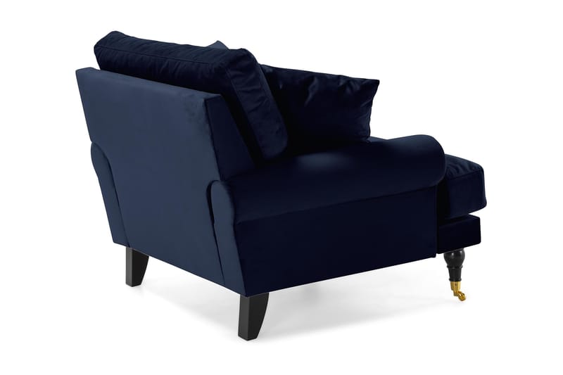 Nojatuoli Webber Sametti - Yönsininen Messinki - Huonekalut - Tuoli & nojatuoli - Nojatuoli & lepotuoli - Howard-nojatuolit