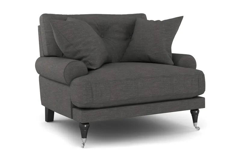 Nojatuoli Webber - Tummanharmaa Kromi - Huonekalut - Tuoli & nojatuoli - Nojatuoli & lepotuoli - Howard-nojatuolit