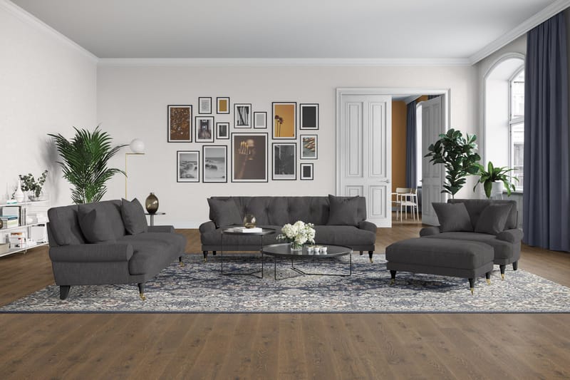 Nojatuoli Webber - Tummanharmaa Messinki - Huonekalut - Tuoli & nojatuoli - Nojatuoli & lepotuoli - Howard-nojatuolit