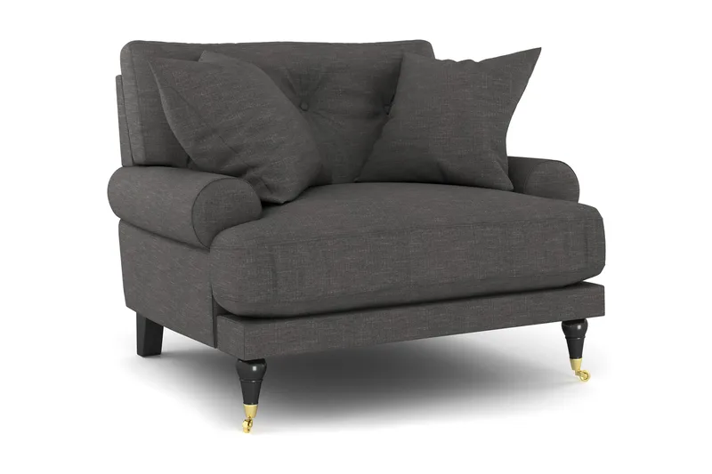 Nojatuoli Webber - Tummanharmaa Messinki - Huonekalut - Tuoli & nojatuoli - Nojatuoli & lepotuoli - Howard-nojatuolit