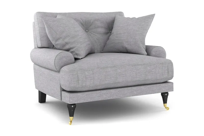 Nojatuoli Webber - Vaaleanharmaa Messinki - Huonekalut - Tuoli & nojatuoli - Nojatuoli & lepotuoli - Howard-nojatuolit