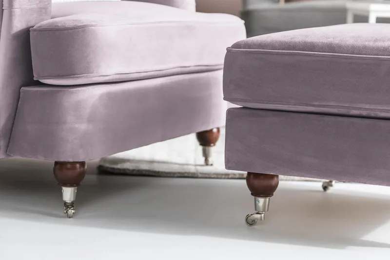 Samettinojatuoli New Castle - Liila - Huonekalut - Tuoli & nojatuoli - Nojatuoli & lepotuoli - Howard-nojatuolit