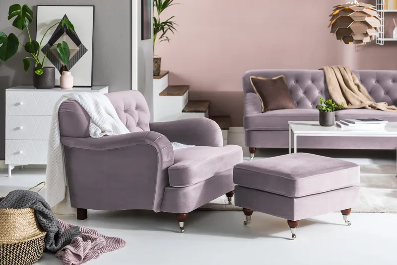 Samettinojatuoli New Castle - Liila - Huonekalut - Tuoli & nojatuoli - Nojatuoli & lepotuoli - Howard-nojatuolit