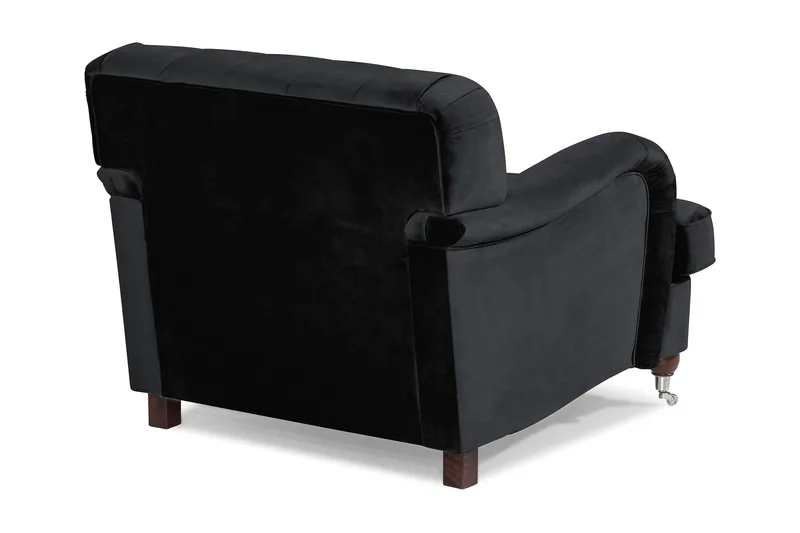 Samettinojatuoli New Castle - Musta - Huonekalut - Tuoli & nojatuoli - Nojatuoli & lepotuoli - Howard-nojatuolit