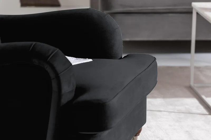 Samettinojatuoli New Castle - Musta - Huonekalut - Tuoli & nojatuoli - Nojatuoli & lepotuoli - Howard-nojatuolit