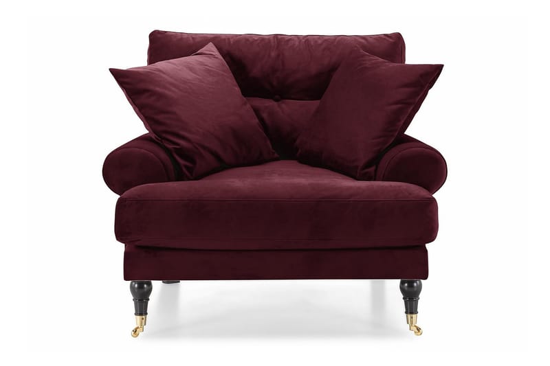 Samettinojatuoli Webber - Liila/Messinki - Huonekalut - Tuoli & nojatuoli - Nojatuoli & lepotuoli - Howard-nojatuolit