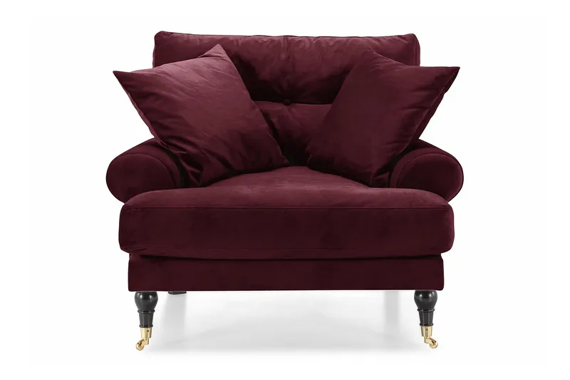 Samettinojatuoli Webber - Liila/Messinki - Huonekalut - Tuoli & nojatuoli - Nojatuoli & lepotuoli - Howard-nojatuolit